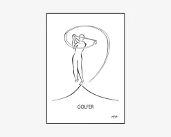 A3 Plakat Golfer