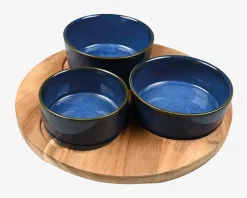 Bakke med 3 skåle H.4 x Ø.20 cm