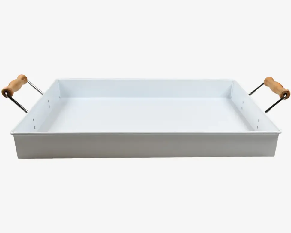 Bakke Metal Hvid 39x28,5 cm