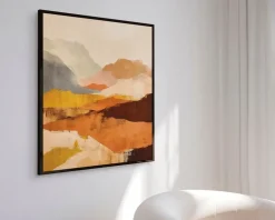 Billede Abstract Mountains 90x90 cm