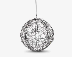 Bold med LED sort metal Ø.15 cm