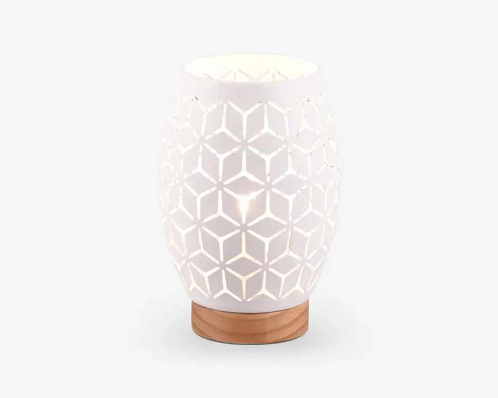 Bordlampe Bidar Hvid H.21,5 cm