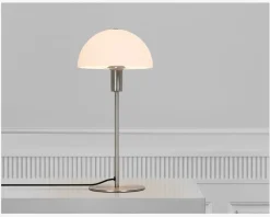 Bordlampe Ellen Opal/stål H.41,5 cm
