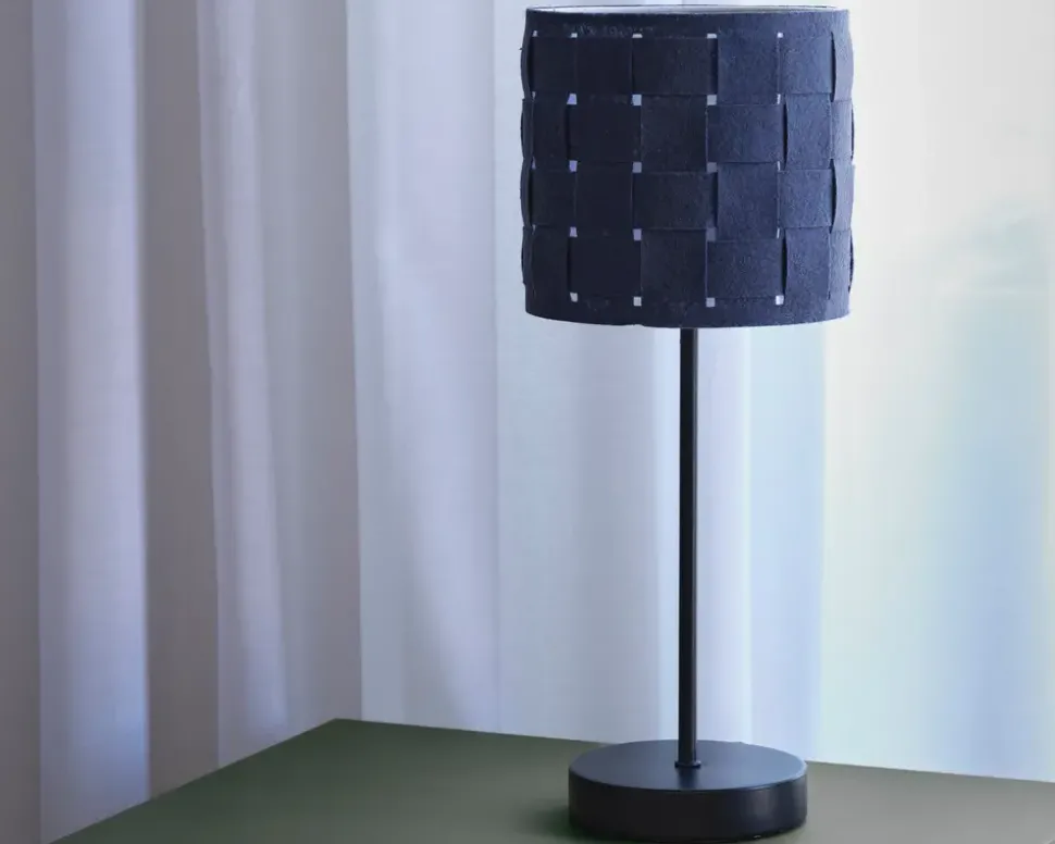 Bordlampe filt vævet grå H.40,5 cm