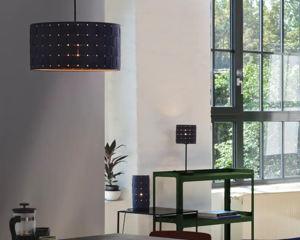 Bordlampe filt vævet grå H.40,5 cm