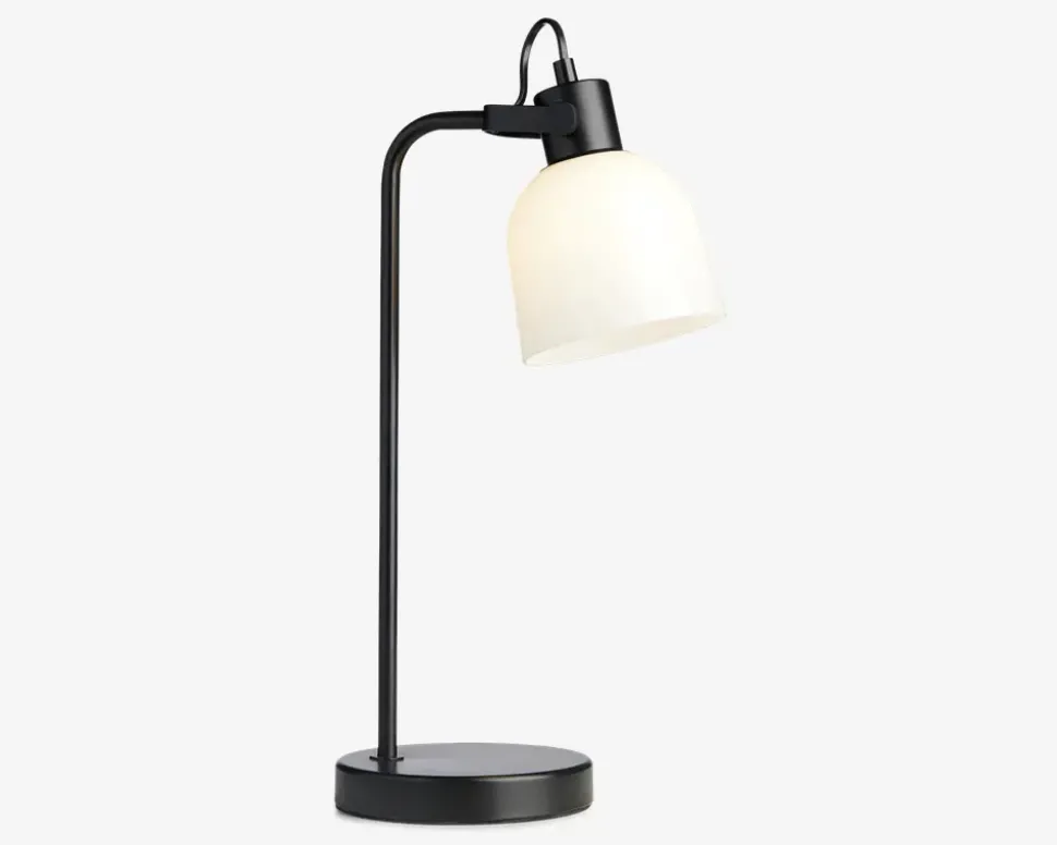 Bordlampe Glow sort/opal H.43 cm