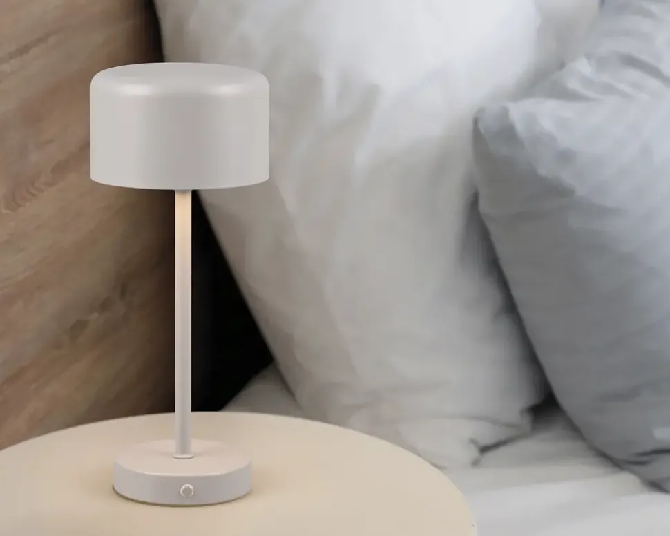 Bordlampe Jeff grå H.30 cm