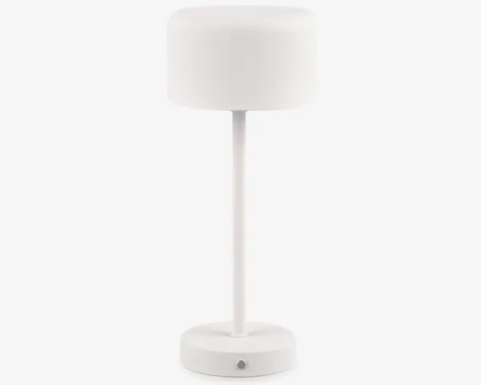 Bordlampe Jeff mat hvid H.30 cm