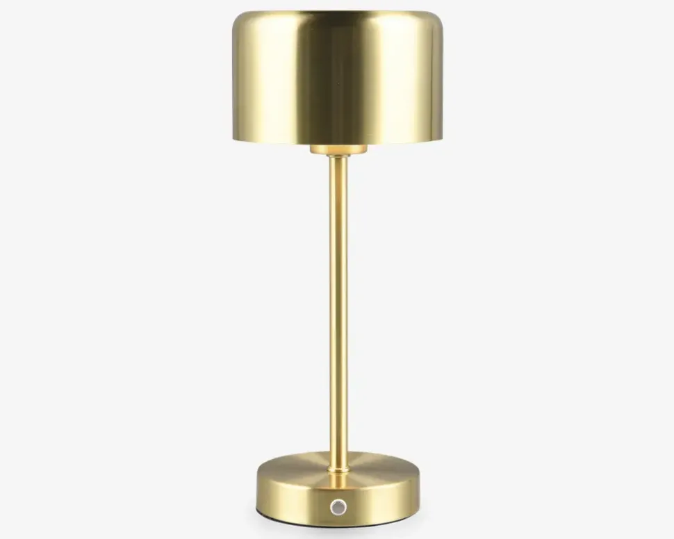 Bordlampe Jeff mat messing H.30 cm
