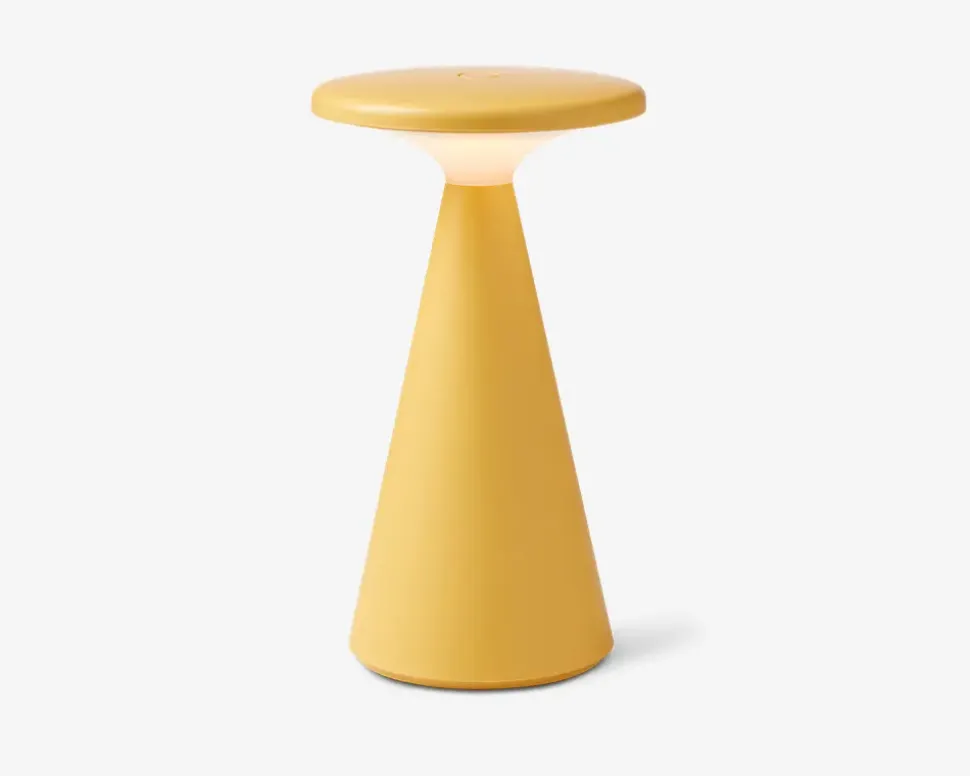 Bordlampe Nyhavn støvet gul H.21,5 cm