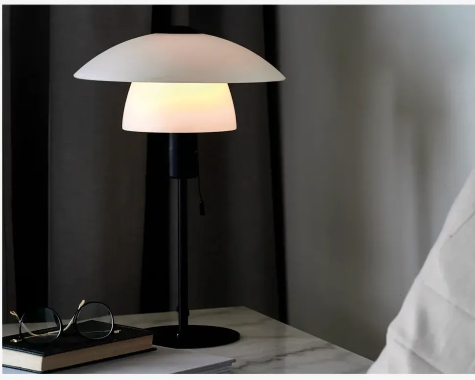 Bordlampe Verona Opal Hvid