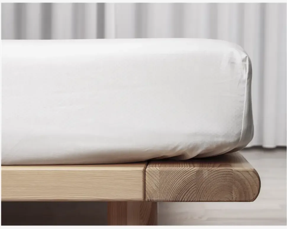 Boxlagen Percale Hvid 90x200 cm