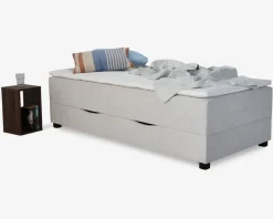 Boxmadras med magasin 90 x 200 cm beige