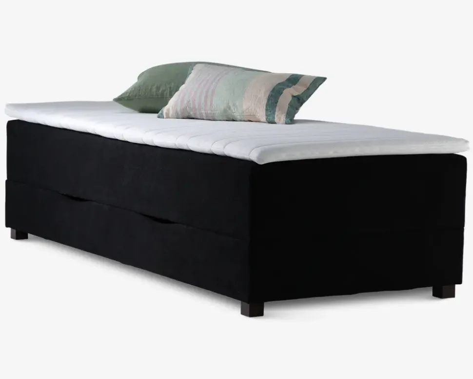 Boxmadras med magasin 90 x 200 cm sort