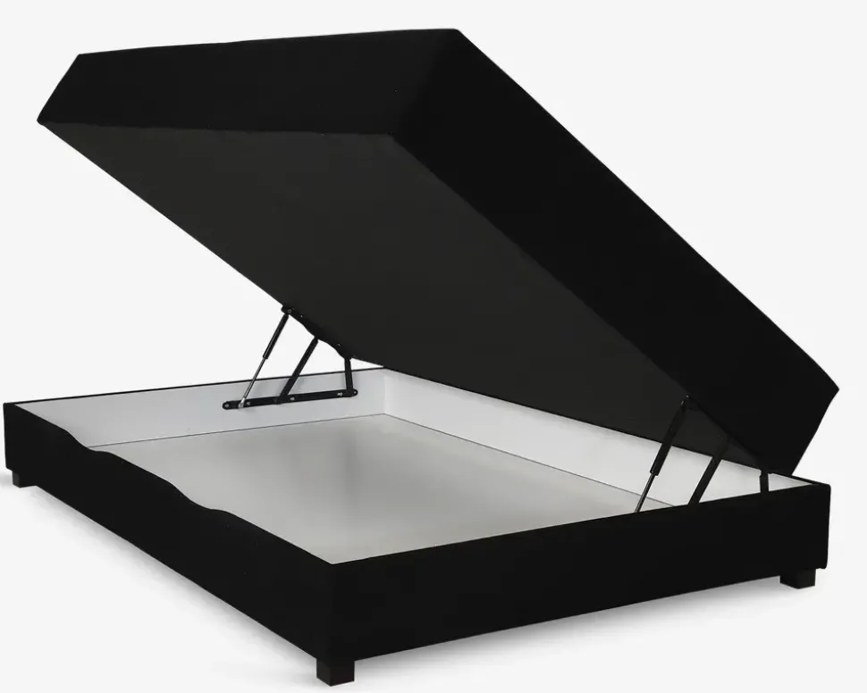 Boxmadras med magasin 140 x 200 cm sort