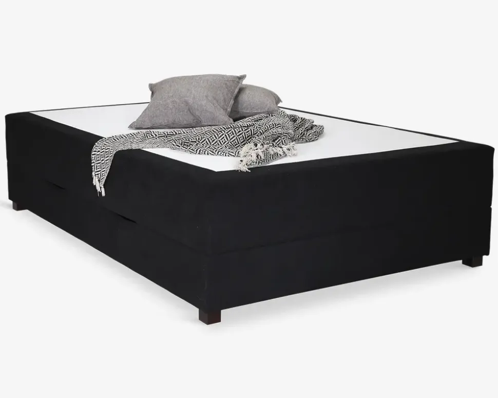Boxmadras med magasin 140 x 200 cm sort