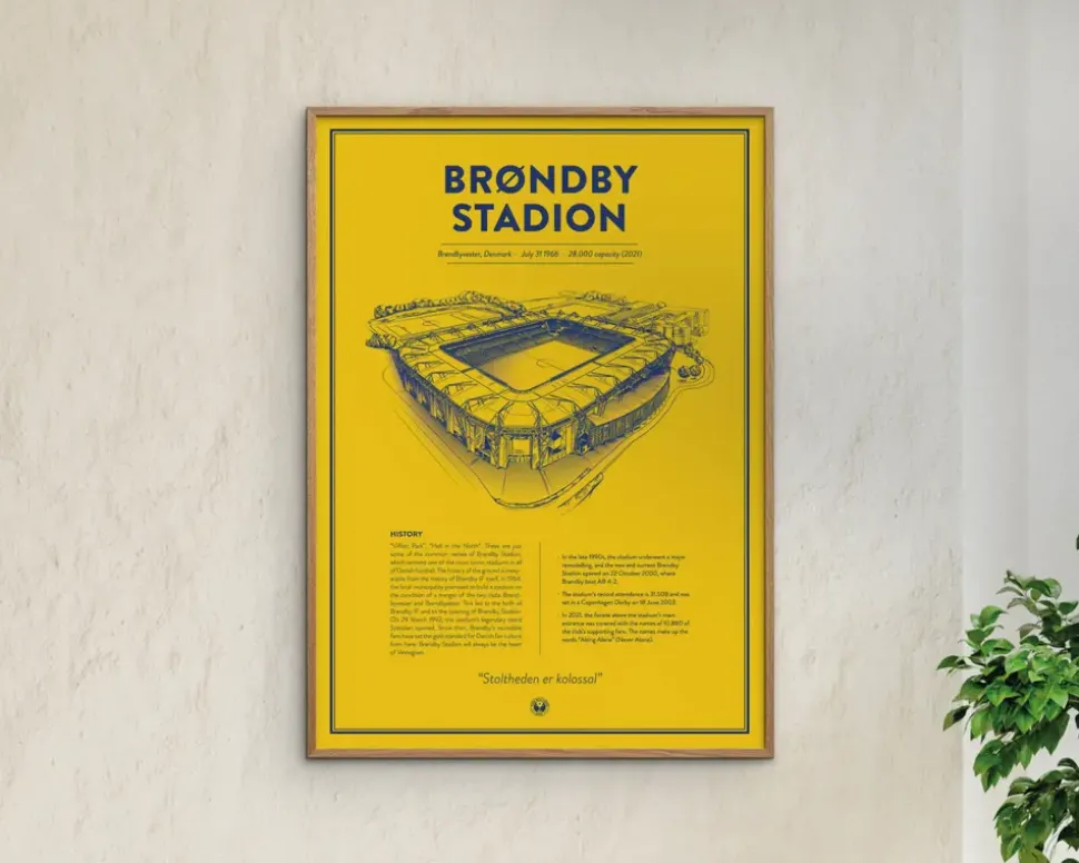 Brøndby stadion 50x70 cm