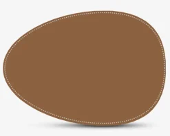 Dækkeserviet oval brun pu 42x33 cm