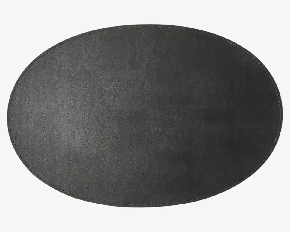 Dækkeserviet Oval Sort 30x45 cm