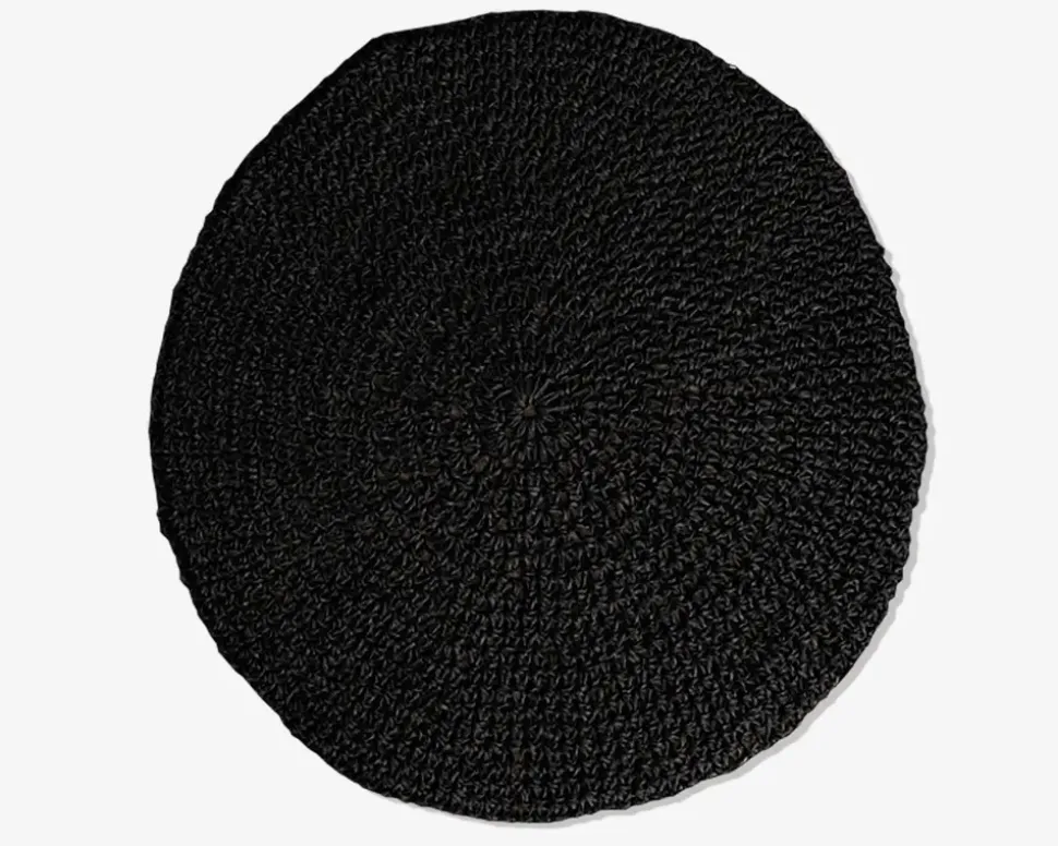 Dækkeserviet papir sort Ø.42 cm