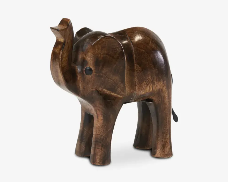 Elefant Træ 17x7x17 cm