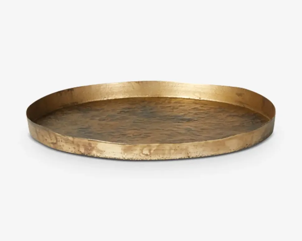 Fad Metal Guld Ø.21 H.1,5 cm