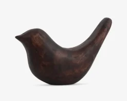 Figur fugl valnød H.12,5 cm
