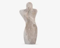 Figur male abstrakt brun H.23 cm