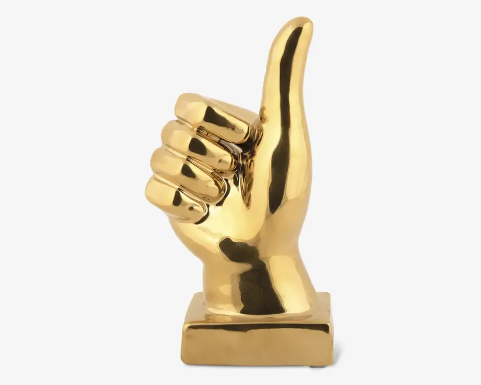 Figur okay guldfarvet H.20,8 cm