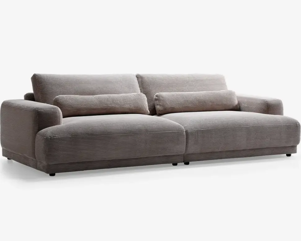 Flyder sofa med bredriflet fløjl