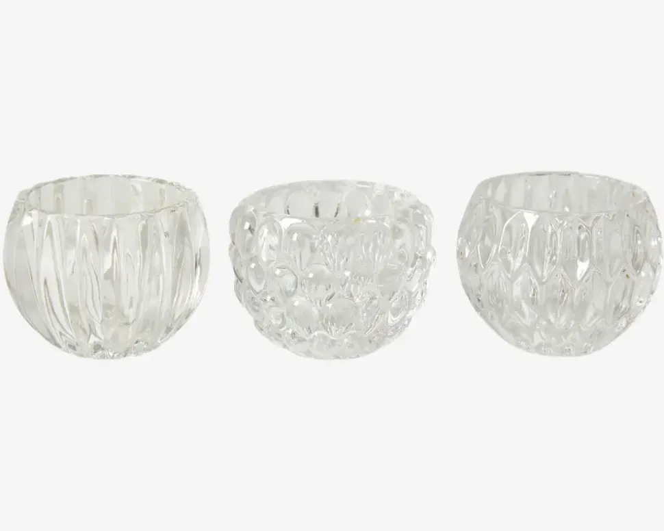 Fyrfadsstage Ass. Design Klar H.6 cm