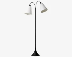 Gulvlampe fodgænger sort u/skærme H.135 cm