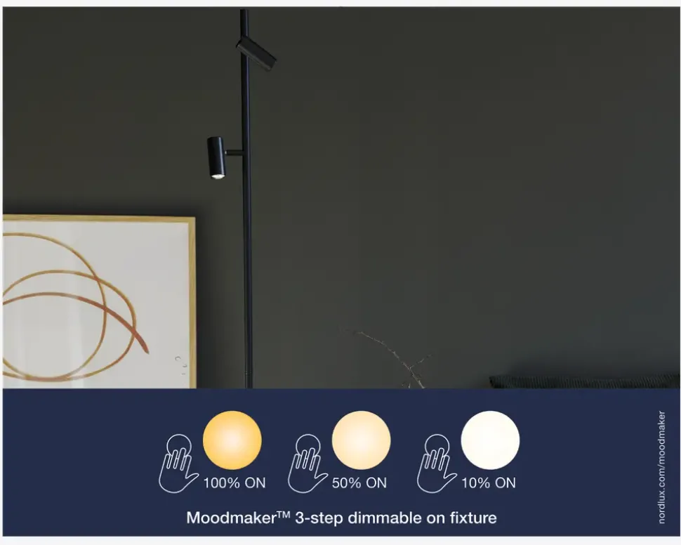 Gulvlampe Omari Sort H.141 cm