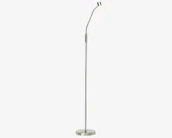 Gulvlampe Philo børstet krom H.140 cm