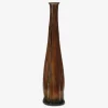 Gulvvase brun H. 80 cm