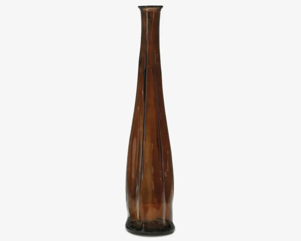 Gulvvase brun H. 80 cm
