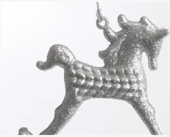 Gyngehest Hænge Med Glitter H.10 cm