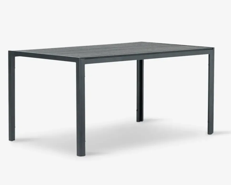 Havebord sort nonwood 90x150 cm