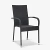 Havestol sort polyrattan