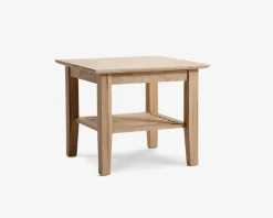 Hjørnebord massiv eg 60x60 cm