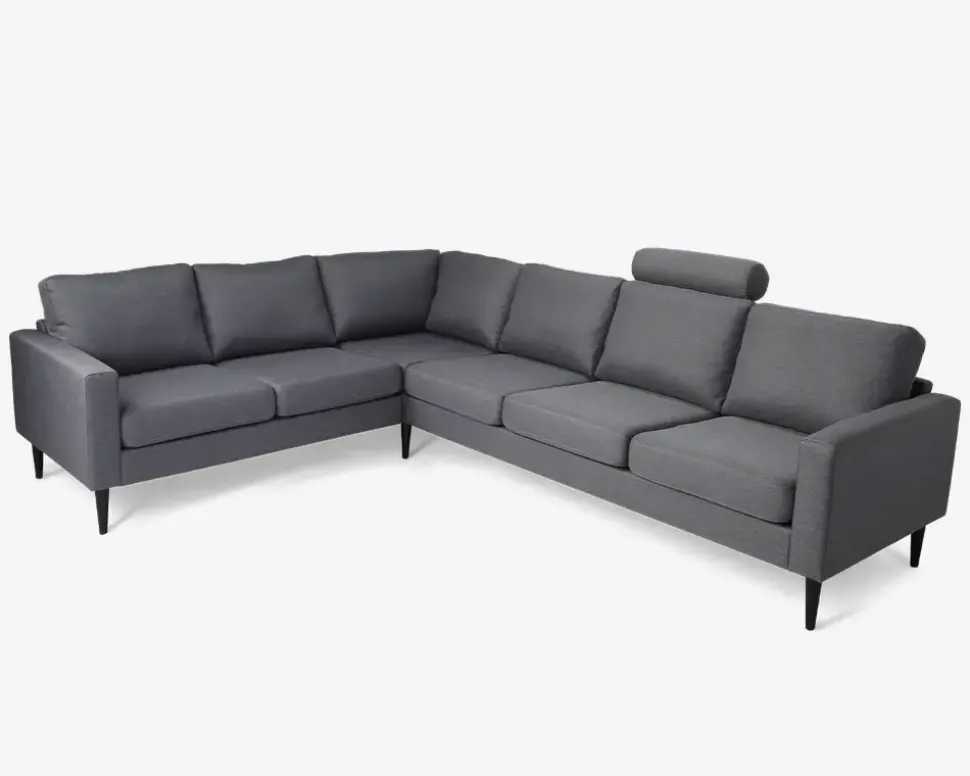 Hjørnesofa Grå Slidstærkt møbelstof