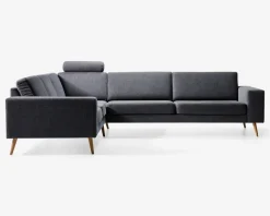 Hjørnesofa Sienna i gråt stof