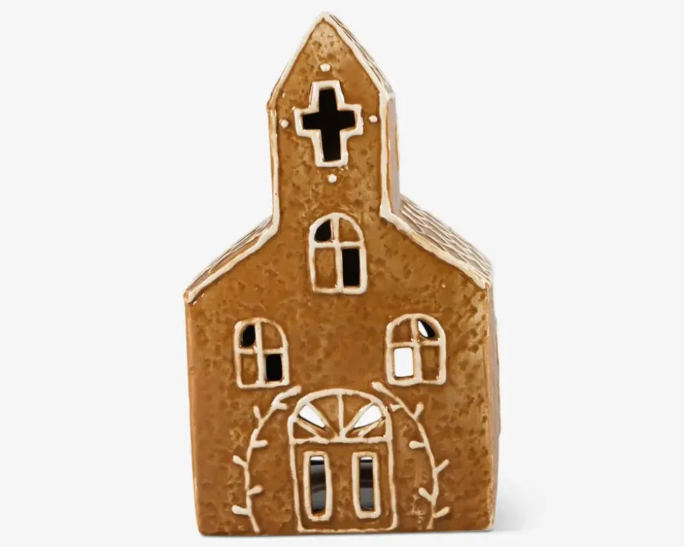 Honningkagekirke til lys H.16 cm