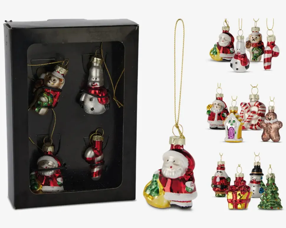 Juleornament sæt 4 stk. ass