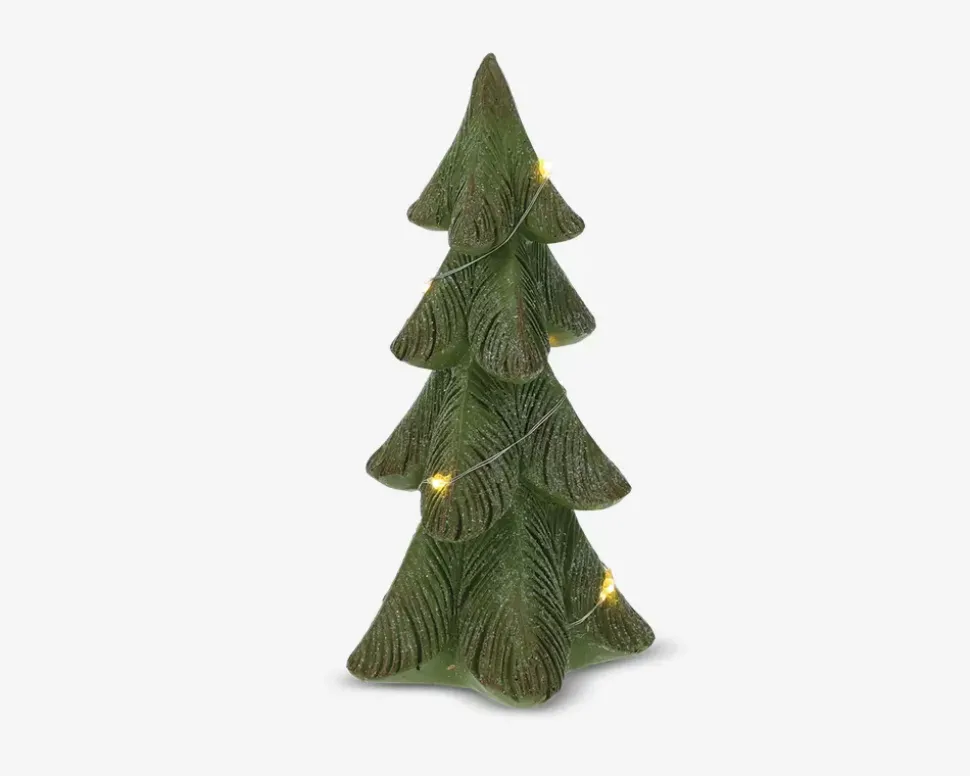 Juletræ LED grøn ass 15,5 cm