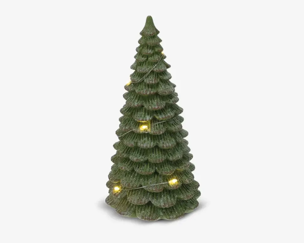 Juletræ LED grøn ass 15,5 cm