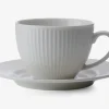 Kaffekop med underkop New bone