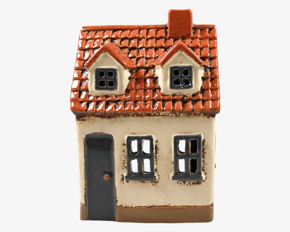 Keramikhus Til Lys Beige H.15 cm