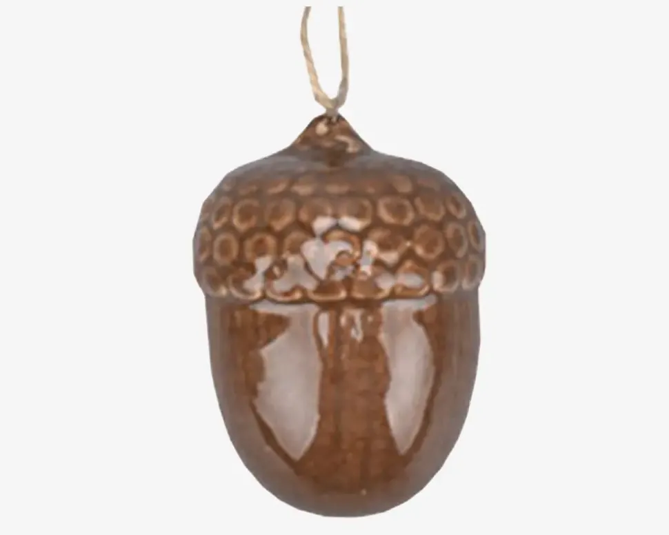 Kogle Ornament Ass. Brun H.8,5cm