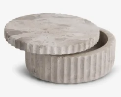 Krukke m/låg brun marmor Ø.15 cm